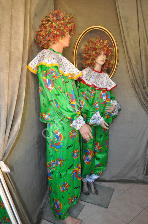 Vestito di carnevale clown pagliaccio