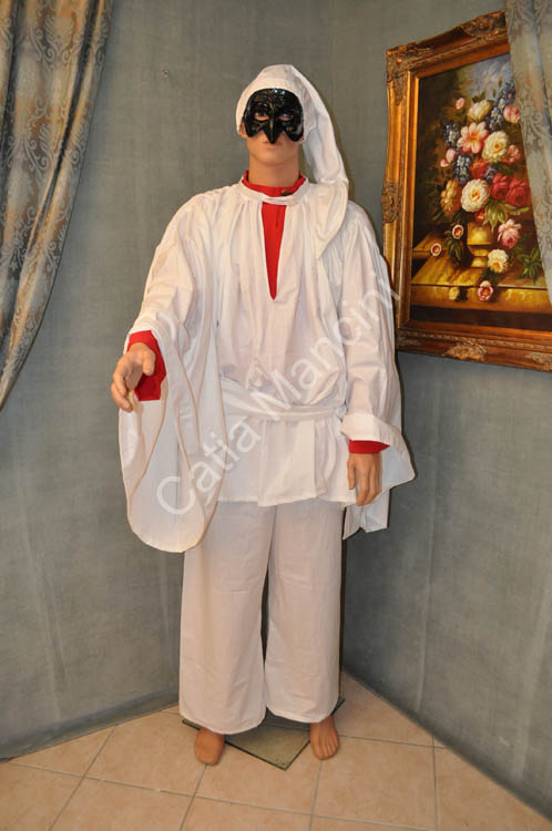 Costume Adulto Pulcinella Commedia dell'Arte