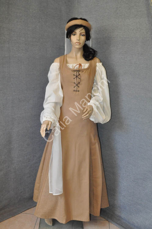 vestito locandiera medievale in lana (10)