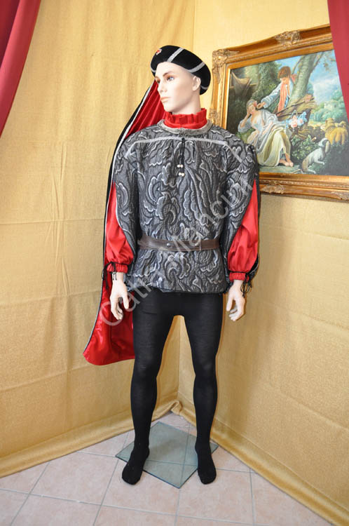 Costume Uomo Medievale con copricapo (1)