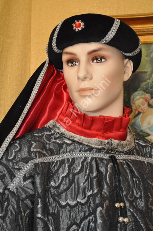 Costume Uomo Medievale con copricapo (4)