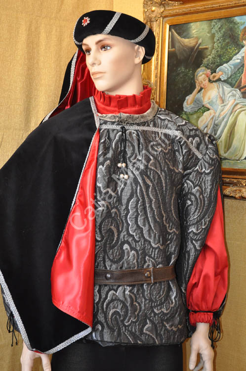 Costume Uomo Medievale con copricapo (7)