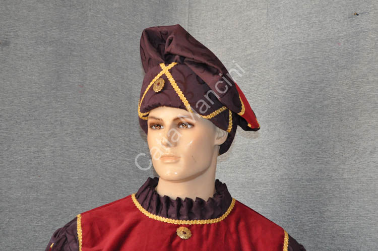 Vestiti Medievali cappello velluto (7)